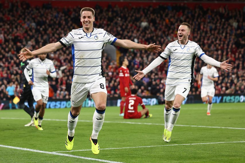 Europa League: Atalanta sorprende al Liverpool con goleada de visita