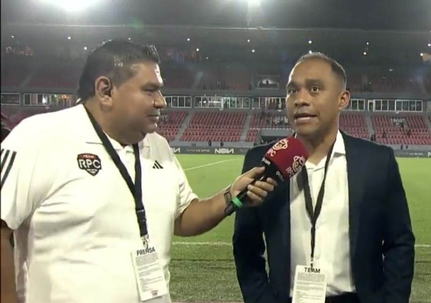 El DT César Aguilar y su análisis de una gran primera mitad