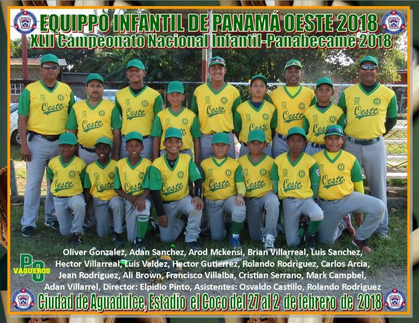 Panamá Oeste Campeón del Béisbol Nacional Infantil